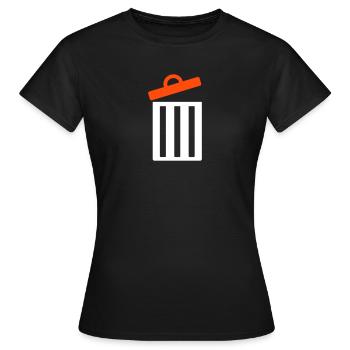 Poubelle - T-shirt Femme - noir - Devant - AI Model Female 172 dark (172cm)