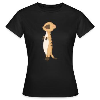 Mongoose Meerkat - Women's T-Shirt - black - Front - AI Model Female 172 dark (172cm)