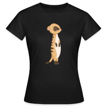Sweet Meerkat - Women's T-Shirt - black - Front - AI Model Female 172 dark (172cm)