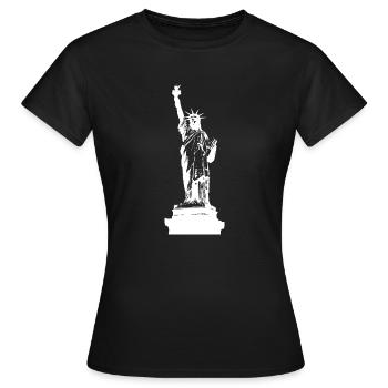 Statue de la Liberté USA - T-shirt Femme - noir - Devant - AI Model Female 172 dark (172cm)