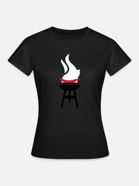 Sausage BBQ - Frauen T-Shirt - Schwarz