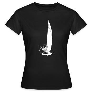 Sailing sailing yacht sailing yacht - Women's T-Shirt - black - Front - AI Model Female 172 dark (172cm)