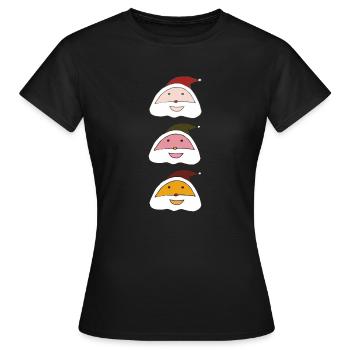 weihnachtsmann Drillinge - Frauen T-Shirt - Schwarz - Vorne - AI Model Female 172 dark (172cm)