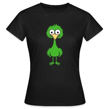 Strauß - Frauen T-Shirt - Schwarz - Vorne - AI Model Female 172 dark (172cm)