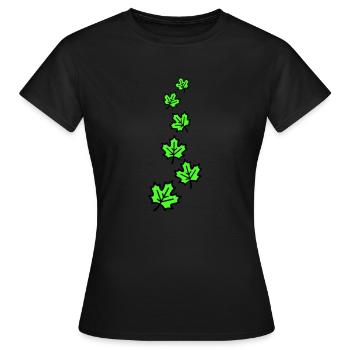 Feuille d’érable Feuilles d’automne - T-shirt Femme - noir - Devant - AI Model Female 172 dark (172cm)