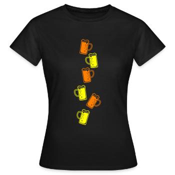Icône de bière chope de bière - T-shirt Femme - noir - Devant - AI Model Female 172 dark (172cm)