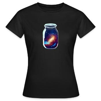 Raum in einem Glas eingeschlossen - Frauen T-Shirt - Schwarz - Vorne - AI Model Female 172 dark (172cm)