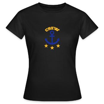 Crew - T-shirt Femme - noir - Devant - AI Model Female 172 dark (172cm)