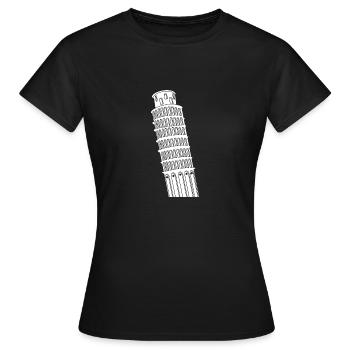 Leaning Tower of Pisa Italy Sight - Women's T-Shirt - black - Front - AI Model Female 172 dark (172cm)