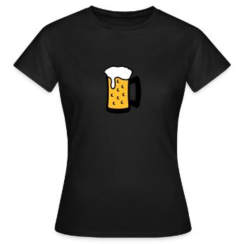 Beer Glas - Frauen T-Shirt - Schwarz - Vorne - AI Model Female 172 dark (172cm)
