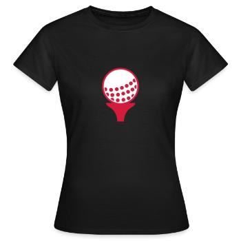 balle de golf - T-shirt Femme - noir - Devant - AI Model Female 172 dark (172cm)