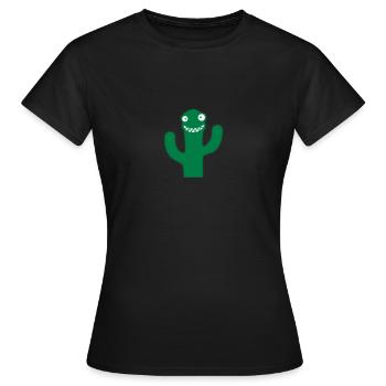 Funny Cactus - Frauen T-Shirt - Schwarz - Vorne - AI Model Female 172 dark (172cm)
