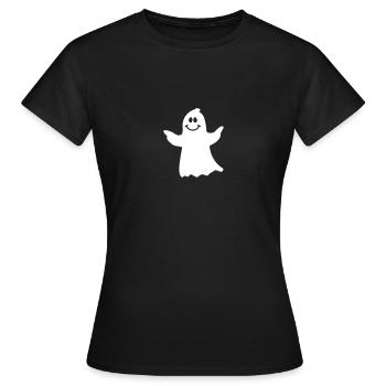 Gespenst - Frauen T-Shirt - Schwarz - Vorne - AI Model Female 172 dark (172cm)