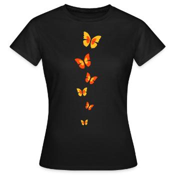 schmetterlinge - Frauen T-Shirt - Schwarz - Vorne - AI Model Female 172 dark (172cm)