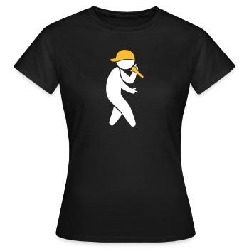 Hiphop Rapper - Women's T-Shirt - black - Front - AI Model Female 172 dark (172cm)