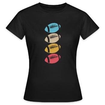 American Football American Vector Pride - T-shirt Femme - noir - Devant - AI Model Female 172 dark (172cm)