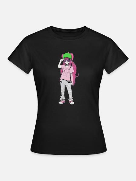 Madchen - Frauen T-Shirt - Schwarz