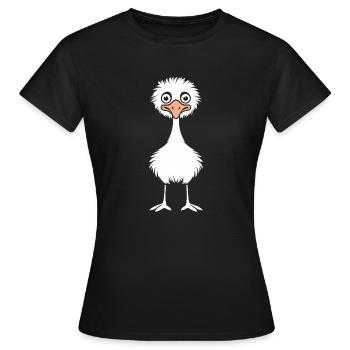Strauß - Frauen T-Shirt - Schwarz - Vorne - AI Model Female 172 dark (172cm)