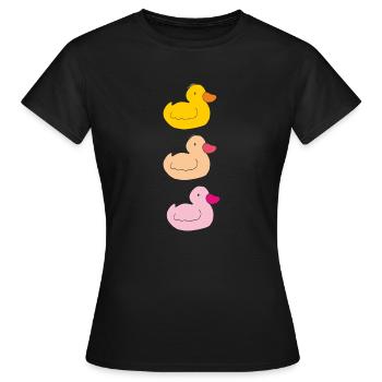 Canetons colorés - T-shirt Femme - noir - Devant - AI Model Female 172 dark (172cm)