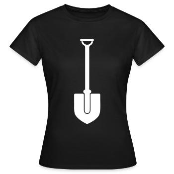 Schaufel icon Silhouette - Frauen T-Shirt - Schwarz - Vorne - AI Model Female 172 dark (172cm)