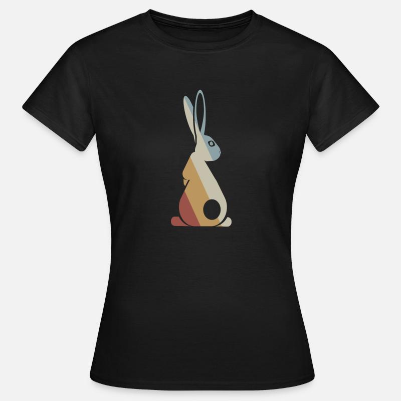 Rabbit Retro Style Vintage - Women's T-Shirt - black