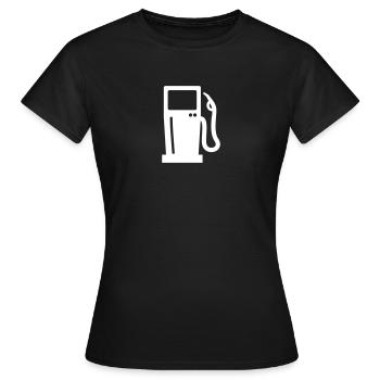 Tankstelle - Frauen T-Shirt - Schwarz - Vorne - AI Model Female 172 dark (172cm)