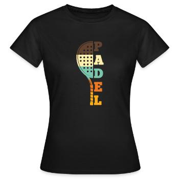 Padel Tennis Paddel Paddelball Padel Plattform - Frauen T-Shirt - Schwarz - Vorne - AI Model Female 172 dark (172cm)