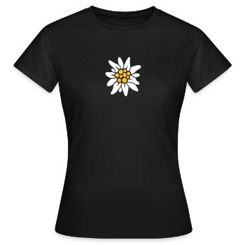 Edelweiss - T-shirt Femme - noir - Devant - AI Model Female 172 dark (172cm)