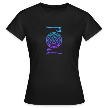 Nordisches Symbol - Frauen T-Shirt - Schwarz - Vorne - AI Model Female 172 dark (172cm)