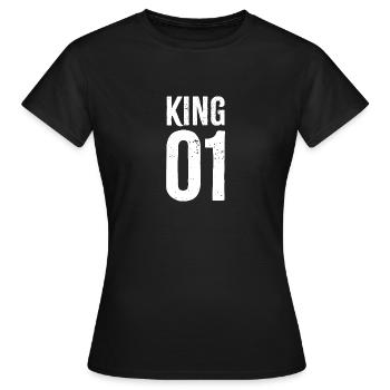 Roi 01 Look de partenaire - T-shirt Femme - noir - Devant - AI Model Female 172 dark (172cm)