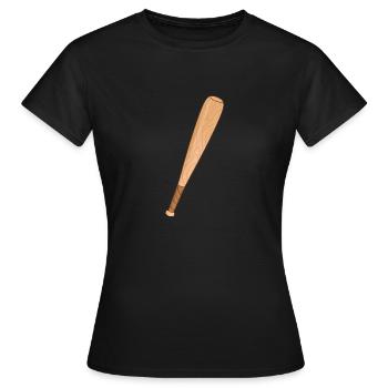 Batte de baseball - T-shirt Femme - noir - Devant - AI Model Female 172 dark (172cm)