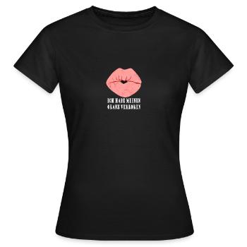 Lèvres embrassables lèvres - T-shirt Femme - noir - Devant - AI Model Female 172 dark (172cm)