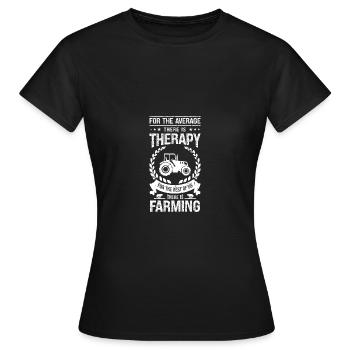 Für den Durchschnitt gibt es Therapie Für den Rest - Frauen T-Shirt - Schwarz - Vorne - AI Model Female 172 dark (172cm)