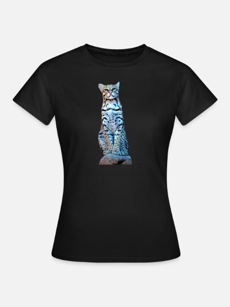 Ozelot - Frauen T-Shirt - Schwarz