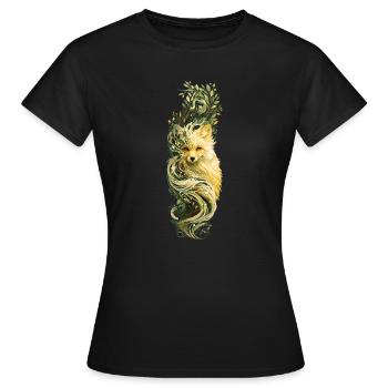 Fuchs - Frauen T-Shirt - Schwarz - Vorne - AI Model Female 172 dark (172cm)