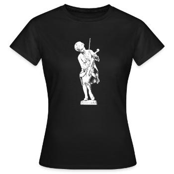 Mozart Violon enfant - Wolfgang Amadeus Mozart - T-shirt Femme - noir - Devant - AI Model Female 172 dark (172cm)