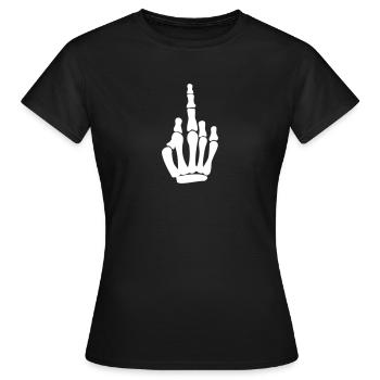 Doigt middle - T-shirt Femme - noir - Devant - AI Model Female 172 dark (172cm)