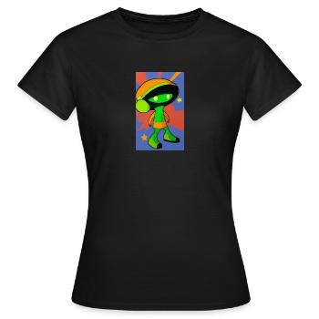 Alien | UFO | Raumschiff | UAP | außerirdische - Frauen T-Shirt - Schwarz - Vorne - AI Model Female 172 dark (172cm)