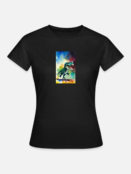 Dinosaurier | T-Rex | Tyrannosaurus - Frauen T-Shirt - Schwarz