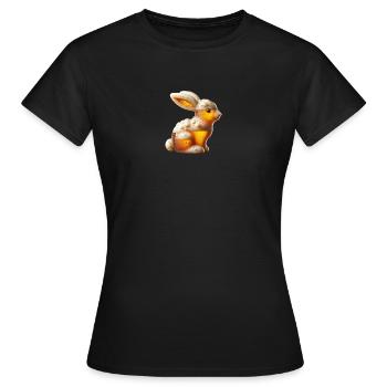 Osterhase aus Bier Ostern - Frauen T-Shirt - Schwarz - Vorne - AI Model Female 172 dark (172cm)