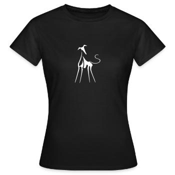 levrier - T-shirt Femme - noir - Devant - AI Model Female 172 dark (172cm)