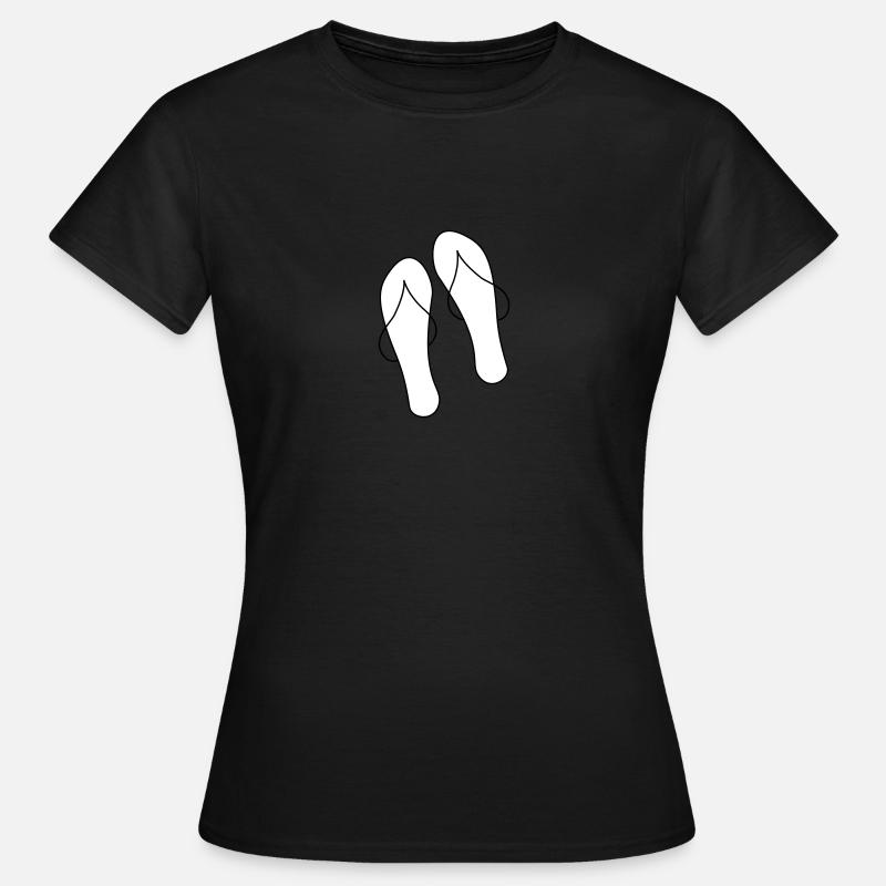 flip flops - Women's T-Shirt - black