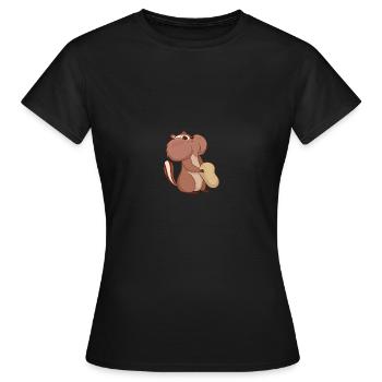 Chipmunk Streifenhörnchen - Women's T-Shirt - black - Front - AI Model Female 172 dark (172cm)
