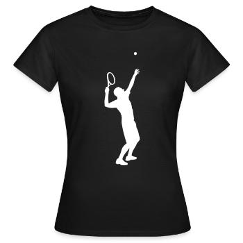 Serve at the tennis - Women's T-Shirt - black - Front - AI Model Female 172 dark (172cm)