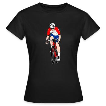 Radsport - Rennradfahrer - Radrennen - Frauen T-Shirt - Schwarz - Vorne - AI Model Female 172 dark (172cm)