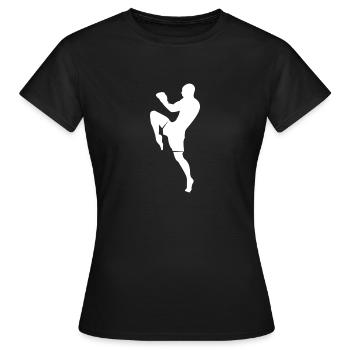Muay Thai Blanc - T-shirt Femme - noir - Devant - AI Model Female 172 dark (172cm)