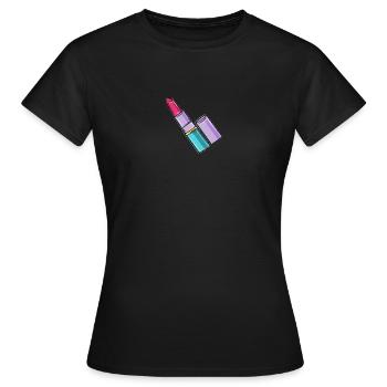 Lipstick/ lipstick - Women's T-Shirt - black - Front - AI Model Female 172 dark (172cm)