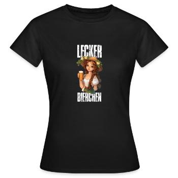 Lecker Bierchen Meme Bier Weizenbier Weißbier - Frauen T-Shirt - Schwarz - Vorne - AI Model Female 172 dark (172cm)