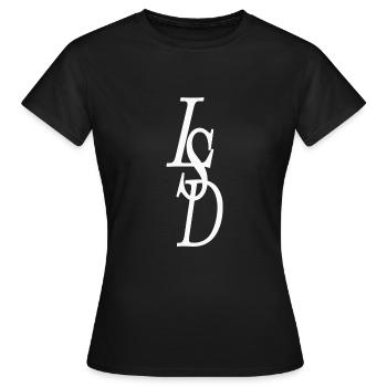 Énonciations LSD - T-shirt Femme - noir - Devant - AI Model Female 172 dark (172cm)