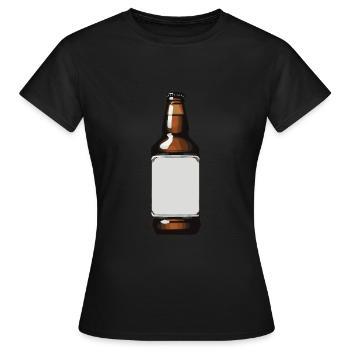 Beer Bottle Beer Drinking Icon - Women's T-Shirt - black - Front - AI Model Female 172 dark (172cm)